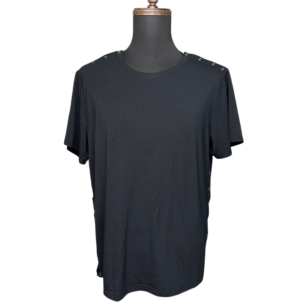 Afterwear Recovery Apparel Mens XL Black Snap Side Shoulder Post Surgery Shirt